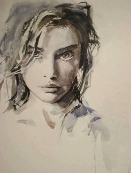 Портрет гризайль маслом академический