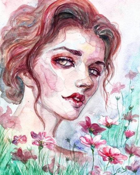 Леся поплавская акварель