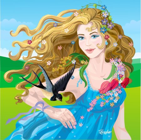 Девушки в образах весны