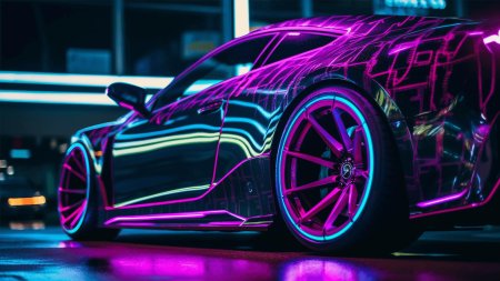 Неоновая машина