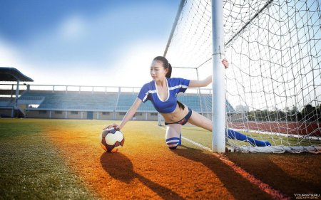 Фотосессия на футбольном поле