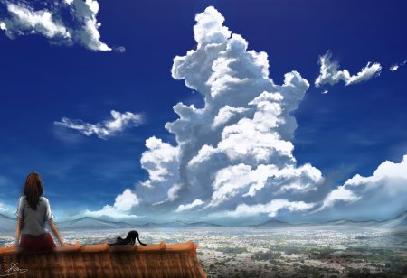 Небо девушка