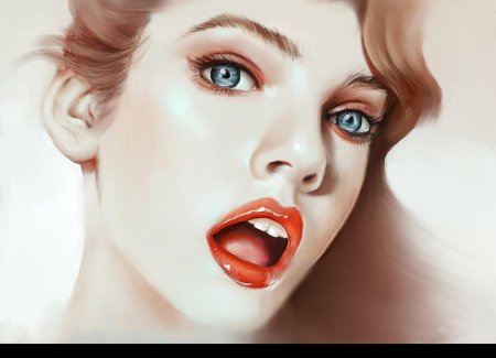 Барбара палвин открытый рот