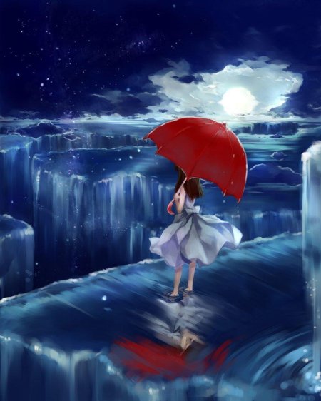 Девушка с зонтом