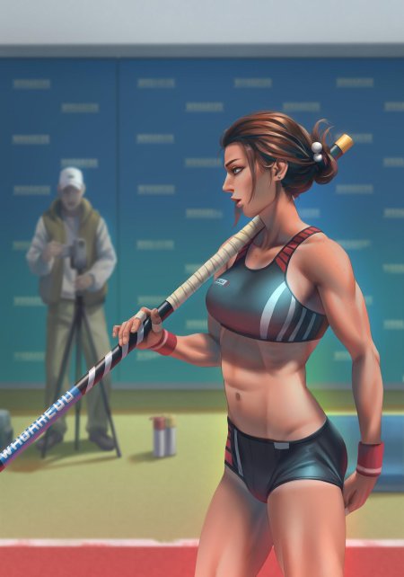 Спортивная девочка арт