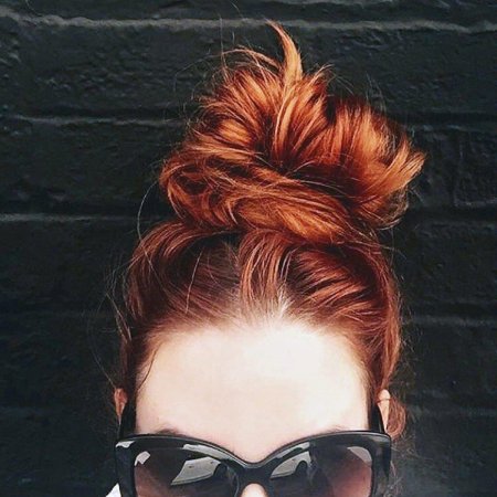Рыжие волосы пучок