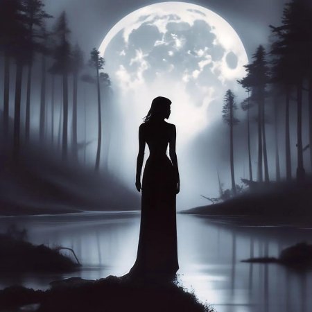 Девушка под луной