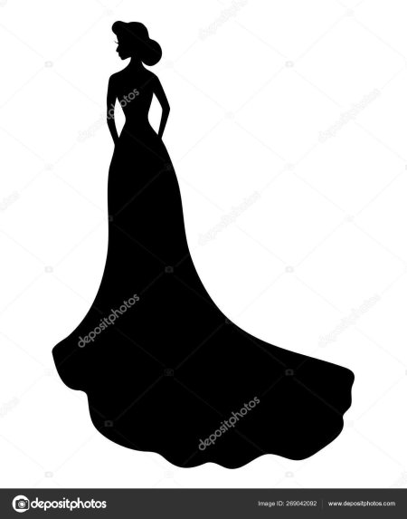 Силуэты девушек в платьях