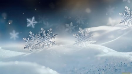 Снежинки зима