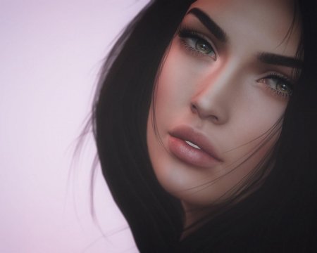 Лицо девушки 3д