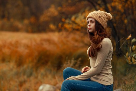 Девушка осень