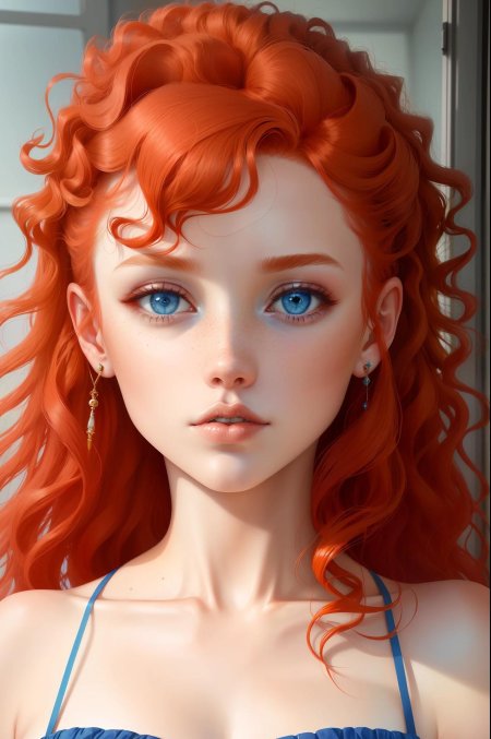 Рыжие волосы голубые глаза