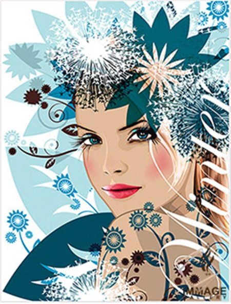 Девушка зима рисунок