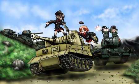 Аниме девушки и танки