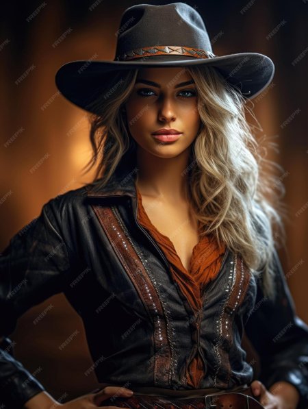 Девушка в ковбойской шляпе
