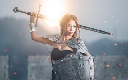 Девушка с мечами