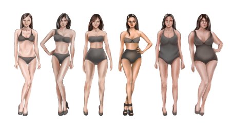 Нормальное телосложение женщины