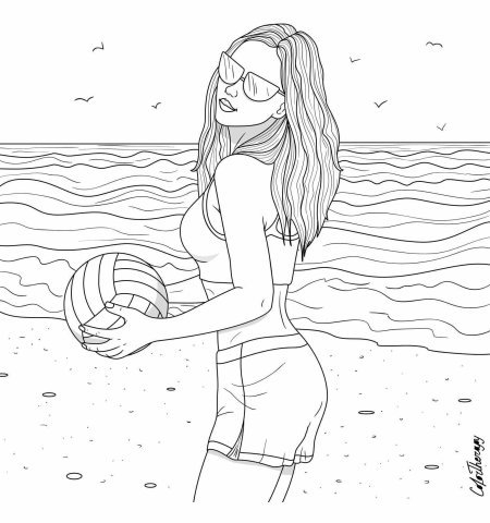 Раскраска волейбол