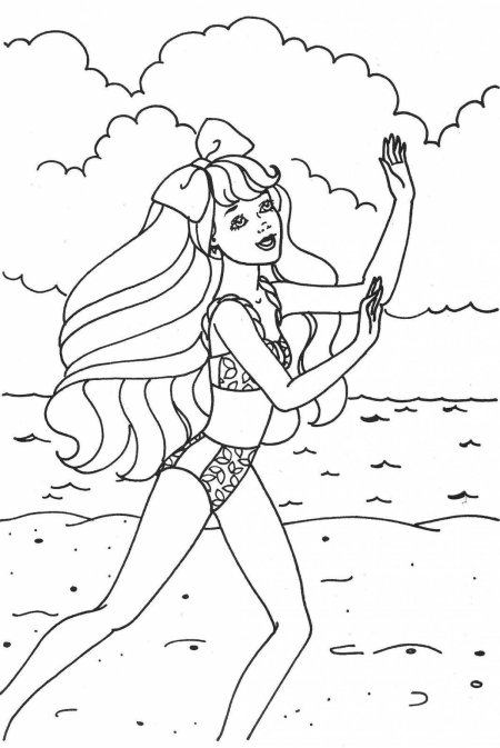 Раскраска барби