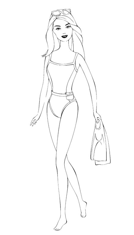 Раскраска барби