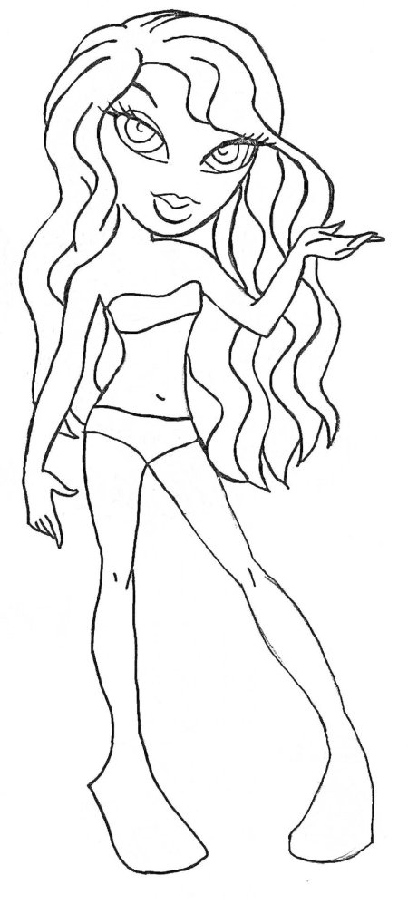 Раскраска для девочек братц