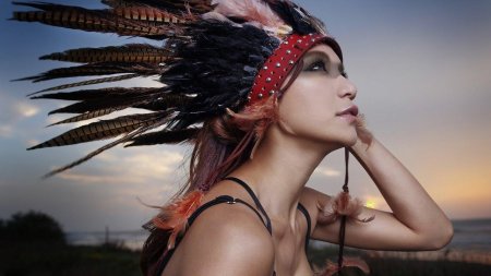 Девушка индеец