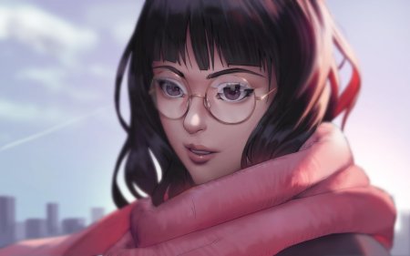 Девушка в очках арт