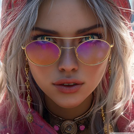 Девушка очки