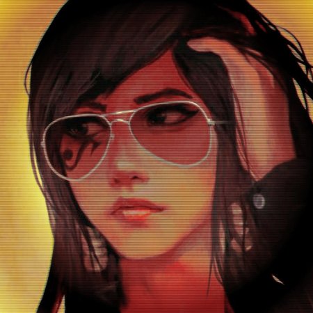 Арт девушка в очках