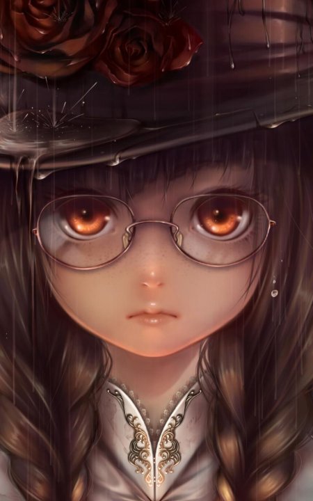 Девушка в очках арт