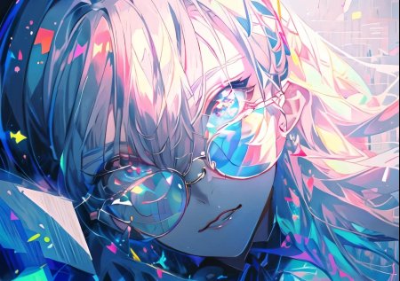Аниме девушка в очках