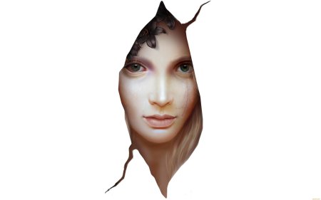 Лицо на белом фоне