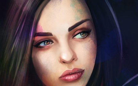 Женское лицо арт