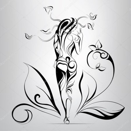 Девушка эскиз