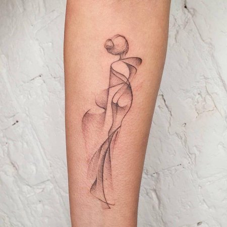 Красивое женское тату