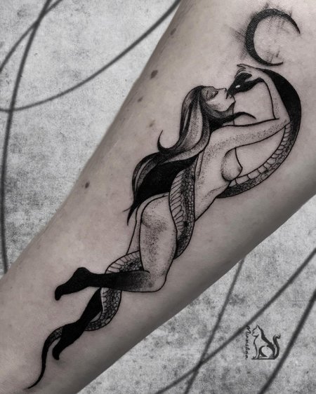 Русалка тату