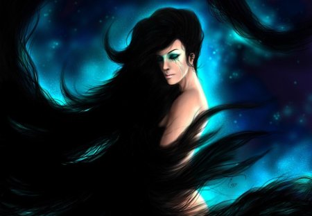 Брюнетка арт