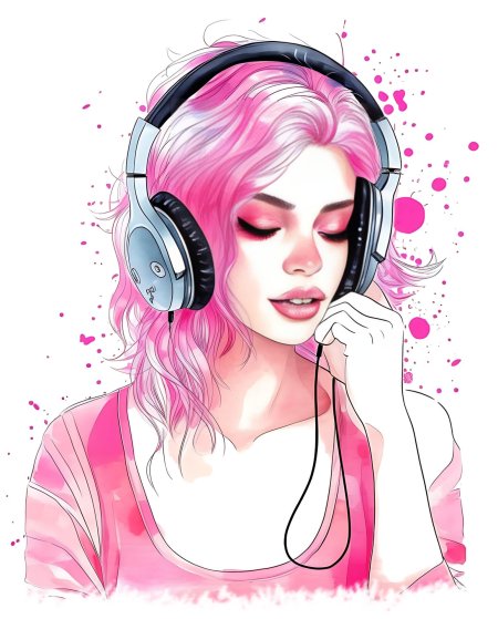 Девушка в наушниках