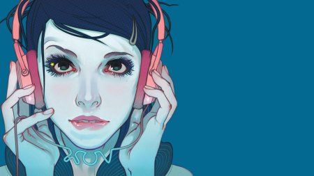 Девушка в наушниках