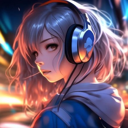 Девушка наушники