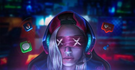 Девушка в наушниках