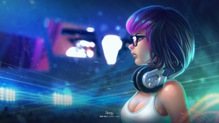 Девушка в наушниках