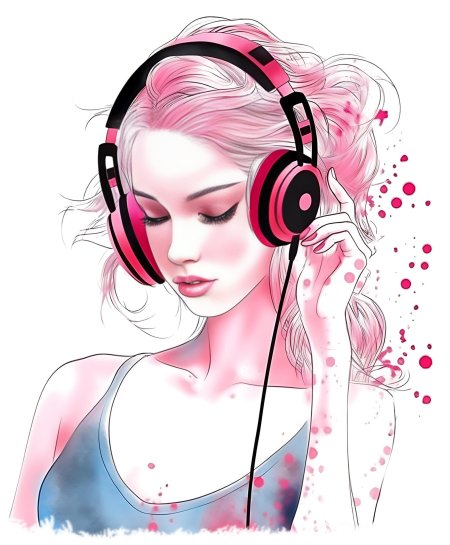 Девушка в наушниках