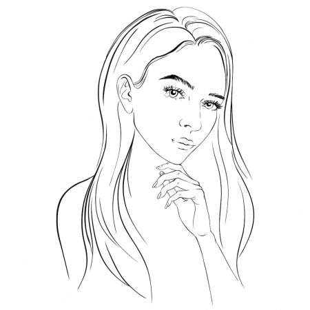 Рисунки девушек для срисовки