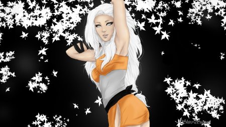 Девушка с белыми волосами