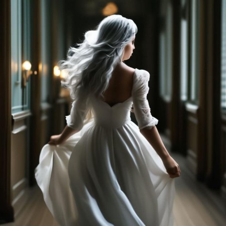 Девушка с серебряными волосами