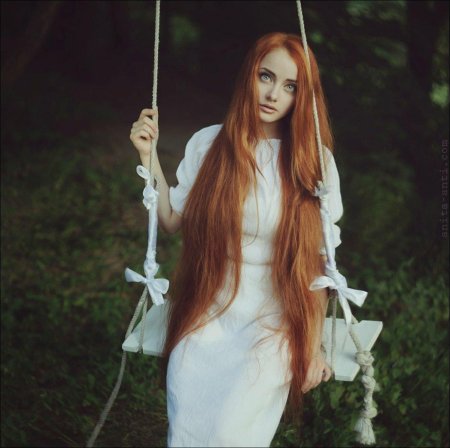 Длинные рыжие волосы