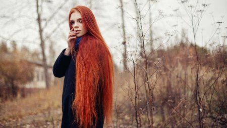 Длинные рыжие волосы