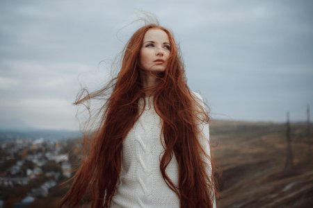 Длинные рыжие волосы