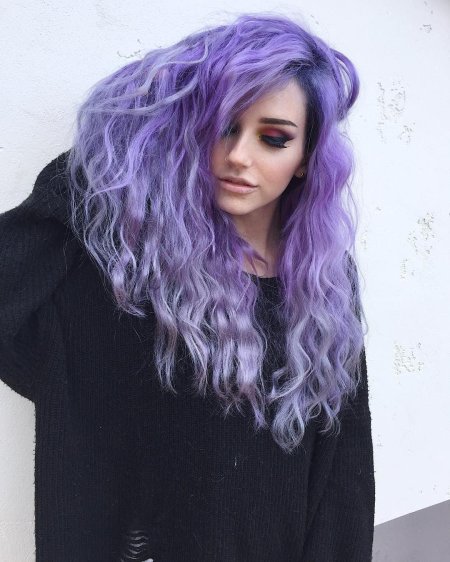 Николь эллерс с фиолетовыми волосами